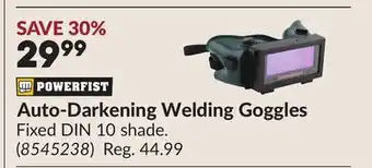 Princess Auto Auto-Darkening Welding Goggles offer