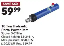 Princess Auto 10 Ton Hydraulic Porta-Power Ram offer