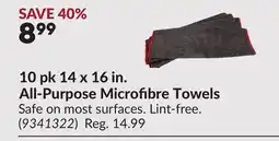 Princess Auto 10 pk 14 x 16 in. All-Purpose Microfibre Towels offer