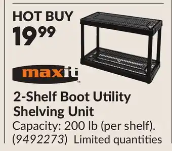 Princess Auto 2-Shelf Boot Utility Shelving Unit offer