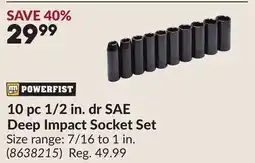 Princess Auto 10 pc 1/2 in. dr SAE Deep Impact Socket Set offer