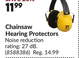Princess Auto Chainsaw Hearing Protectors offer