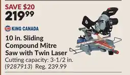 Princess Auto Compound Mitre Saw with Twin Laser offer