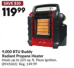 Princess Auto 9,000 BTU Buddy Radiant Propane Heater offer