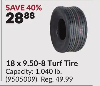 Princess Auto 18 x 9.50-8 Turf Tire offer