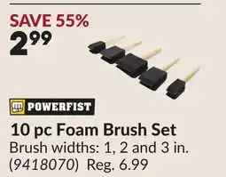 Princess Auto POWERFIST 10 pc Foam Brush Set offer