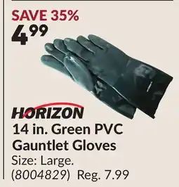 Princess Auto 14 in. Green PVC Gauntlet Gloves offer
