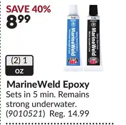 Princess Auto MarineWeld Epoxy offer