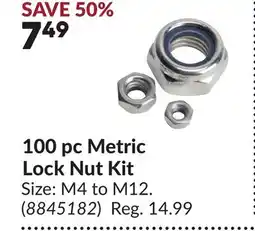 Princess Auto 100 pc Metric Lock Nut Kit offer