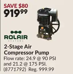 Princess Auto 2-Stage Air Compressor Pump offer