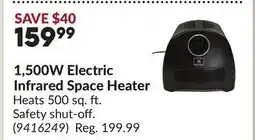Princess Auto 1,500W Electric Infrared Space Heater offer