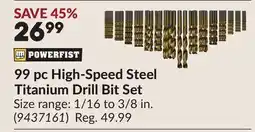 Princess Auto 99 pc High-Speed Steel Titanium Drill Bit Set offer