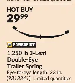 Princess Auto 1,250 lb 3-Leaf Double-Eye Trailer Spring offer