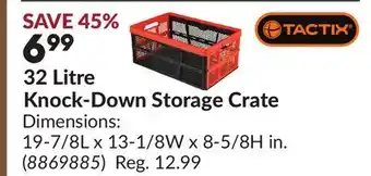 Princess Auto 32 Litre Knock-Down Storage Crate offer
