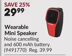 Princess Auto Wearable Mini Speaker offer