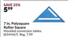Princess Auto 7 in. Polysquare Rafter Square offer