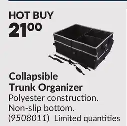 Princess Auto Collapsible Trunk Organizer offer