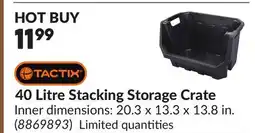 Princess Auto 40 Litre Stacking Storage Crate offer