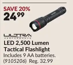Princess Auto LED 2,500 Lumen Tactical Flashlight offer