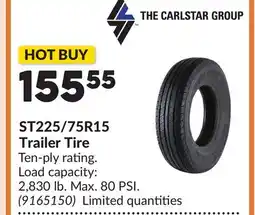 Princess Auto ST225/75R15 Trailer Tire offer