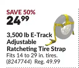 Princess Auto 3,500 lb E-Track Adjustable Ratcheting Tire Strap offer