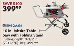 Princess Auto 10 in. Jobsite Table Saw with Folding Stand offer