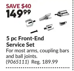 Princess Auto 5 pc Front-End Service Set offer