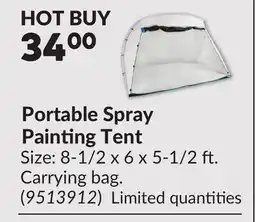 Princess Auto Portable Spray Painting Tent offer