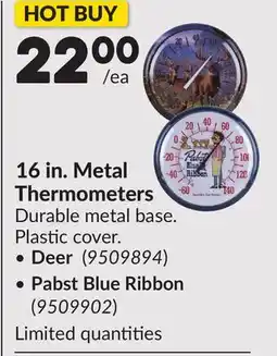 Princess Auto 16 in. Metal Thermometers offer