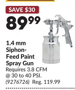Princess Auto 1.4 mm Siphon- Feed Paint Spray Gun offer
