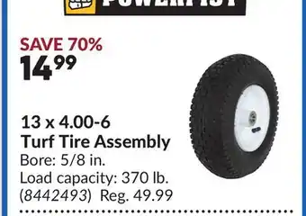 Princess Auto 13 x 4.00-6 Turf Tire Assembly offer