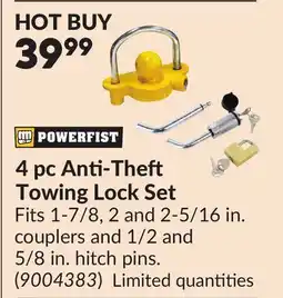 Princess Auto 4 pc Anti-The Towing Lock Set offer