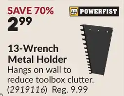 Princess Auto 13-Wrench Metal Holder offer
