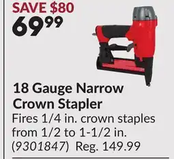 Princess Auto 18 Gauge Narrow Crown Stapler offer