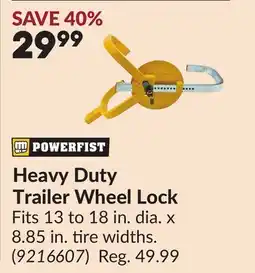 Princess Auto Heavy Duty Trailer Wheel Lock offer