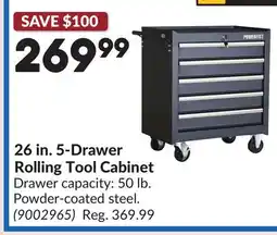 Princess Auto 26 in. 5-Drawer Rolling Tool Cabinet offer