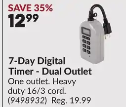 Princess Auto 7-Day Digital Timer - Dual Outlet offer