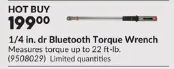 Princess Auto 1/4 in. dr Bluetooth Torque Wrench offer