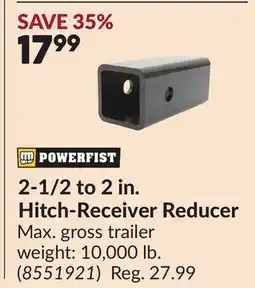 Princess Auto 2-1/2 to 2 in. Hitch-Receiver Reducer offer
