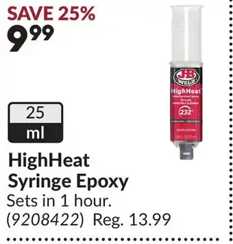 Princess Auto HighHeat Syringe Epoxy offer