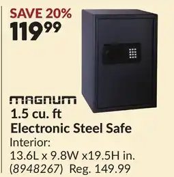 Princess Auto 1.5 cu.ft Electronic Steel Safe offer
