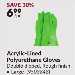 Princess Auto Acrylic-Lined Polyurethane Gloves, Large offer