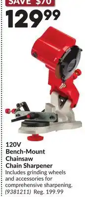 Princess Auto 120V Bench-Mount Chainsaw Chain Sharpener offer