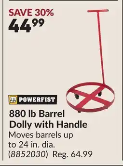 Princess Auto 880 lb Barrel Dolly with Handle offer