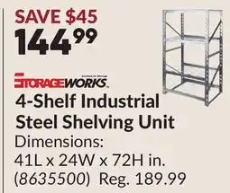 Princess Auto 4-Shelf Industrial Steel Shelving Unit offer