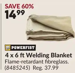 Princess Auto 4 x 6 ft Welding Blanket offer