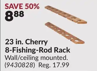 Princess Auto 23 in. Cherry 8-Fishing-Rod Rack offer