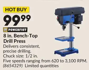 Princess Auto 8 in. Bench-Top Drill Press offer