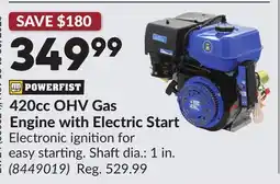 Princess Auto 420cc OHV Gas Engine with Electric Start offer