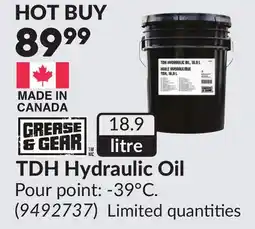 Princess Auto TDH Hydraulic Oil offer